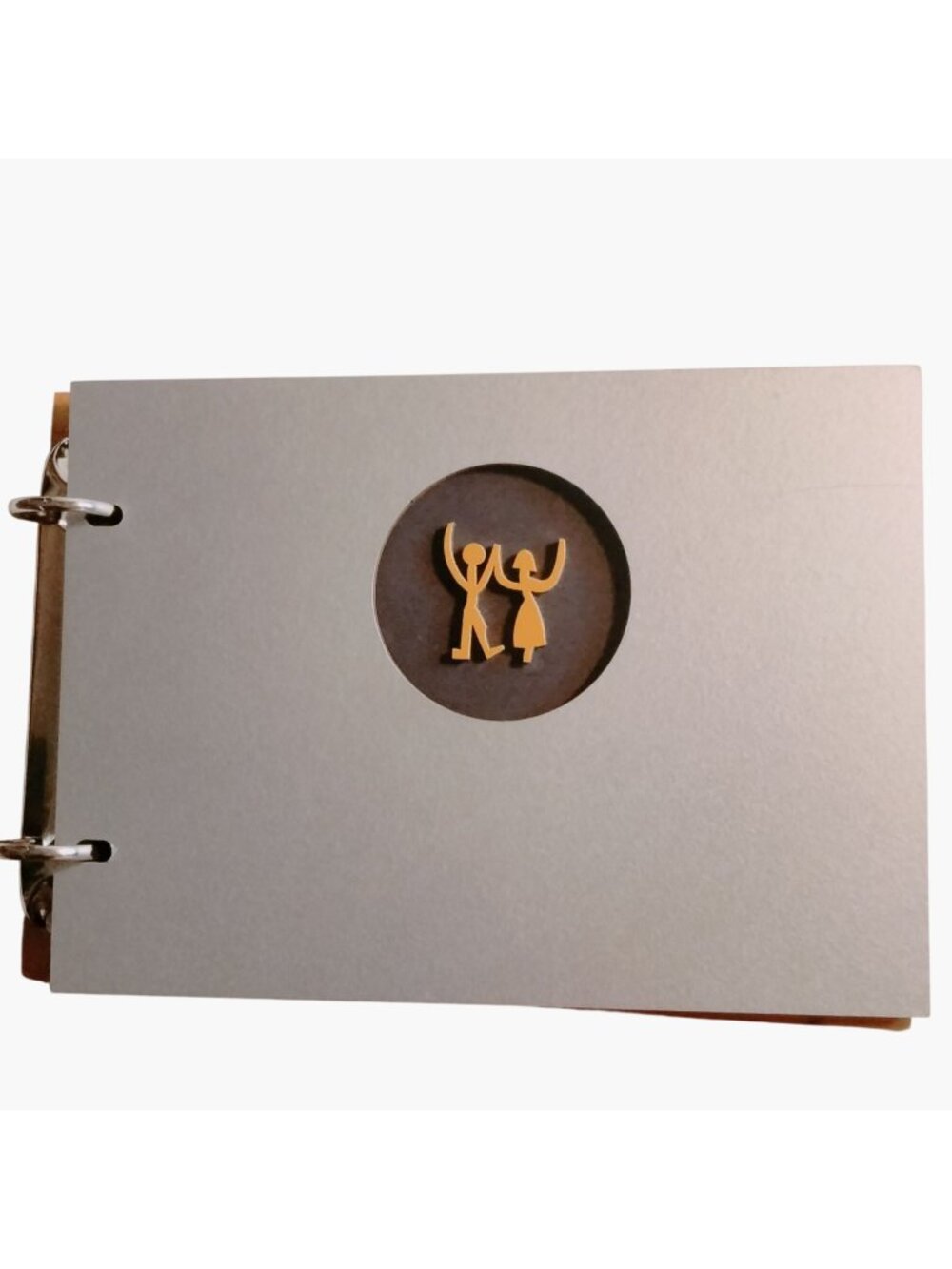 Wedding Book Album Laser Cutout Cover Design Woodcut Binder Black Pages